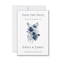 Navy Blue Botanical Wedding