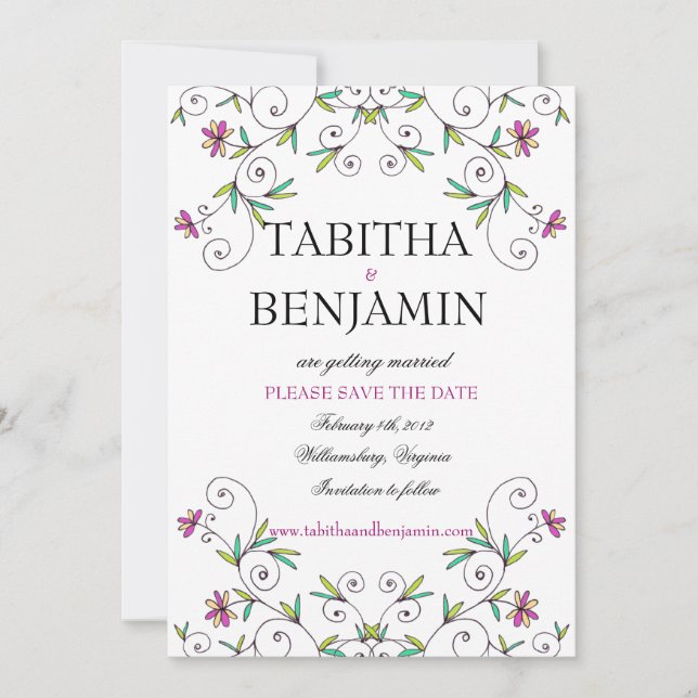 Reserve A Data No Jardim - Salve a Data (Frente)