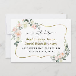 Reserve A Data Noiva Blush Flores Brancas Caligrafia Casamento