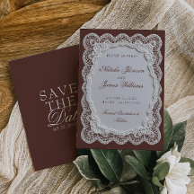 Noiva de Renda Marrom Chocolate Old Money Casament
