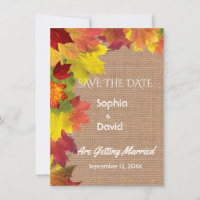 Noivado de Outono Chic em Lona SAVE THE DATE