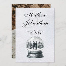 Reserve A Data Noivo em Globo de Neve