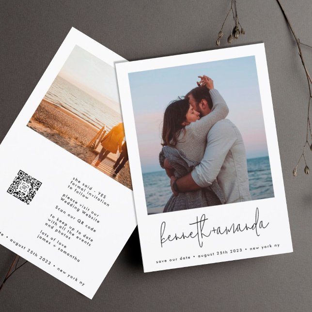 Reserve A Data Nomes de Fotografias Personalizados Modernos Simpl (Criador carregado)