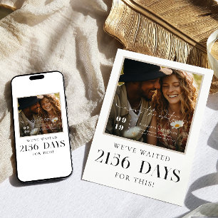 Reserve A Data Nós Esperamos Foto Moderna Save the Date