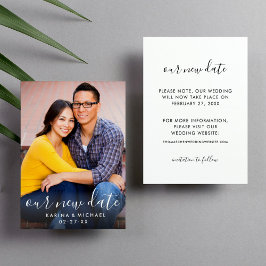 Reserve A Data Nossa Nova Foto de Casamento de Script Manuscrito 