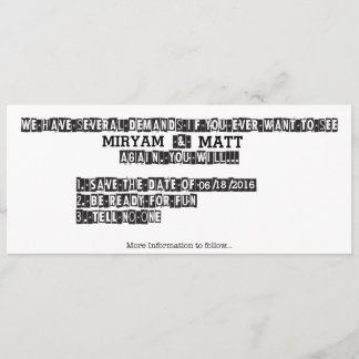 Reserve A Data Nota de resgate - Salvar a data