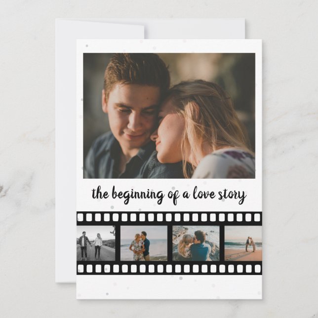 Reserve A Data Nove fotos Collage Inspirational Save the Date (Frente)
