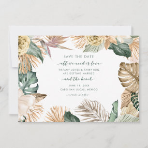 Reserve A Data O Amor Floral Tropical e a Foto Praia