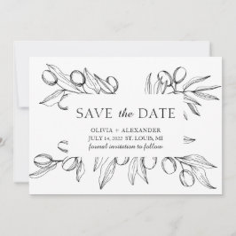 Reserve A Data O Ar Deixa A Olive. Casamento de Verão Botânico