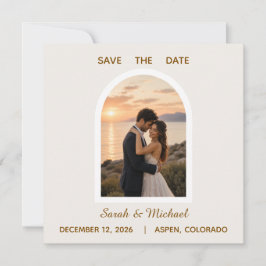 Reserve A Data O Casamento de Foto Arco Moderno Save the Date
