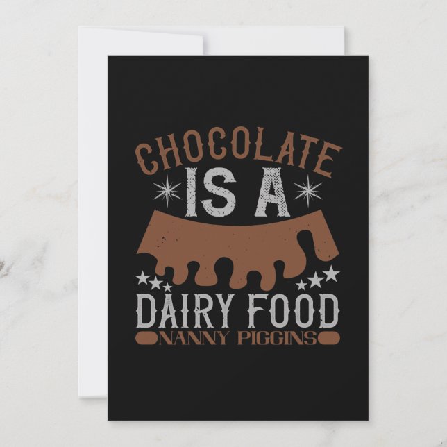 Reserve A Data O Chocolate É Uma Ama De Comida Leiteira Piggins (Frente)