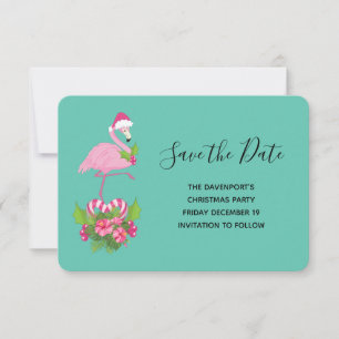 Reserve A Data O Flamingo Rosa no Natal do Whimsical