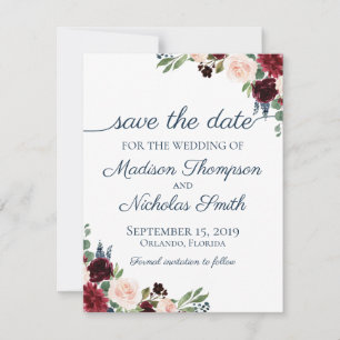 Reserve A Data O marinho e o casamento floral de Marsala salvar o