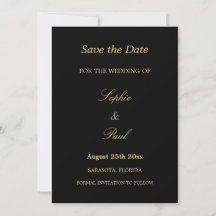 O Ouro negro legante Beige Weding Date (Salvar dat
