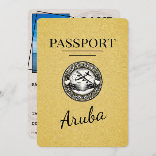 Reserve A Data O Passaporte Aruba Amarelo Salva A Data
