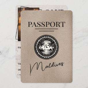 Reserve A Data O Passaporte Beige Maldives Salva A Data