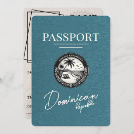 Reserve A Data O Passaporte Da República Dominicana Teal Salva A 