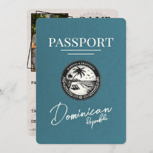 Reserve A Data O Passaporte Da República Dominicana Teal Salva A 