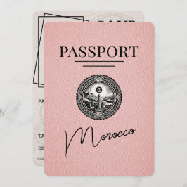 Reserve A Data O Passaporte De Marrocos Rosa Salva A Data