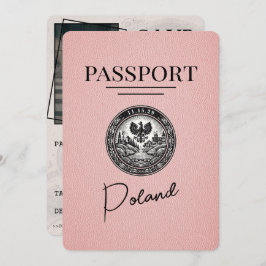 Reserve A Data O Passaporte De Polônia Rosa Salva A Data