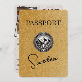Reserve A Data O Passaporte De Suecia Dourado Guarda A Data