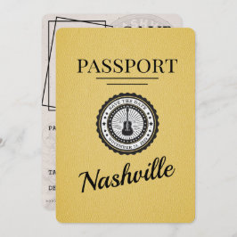 Reserve A Data O Passaporte Nashville Amarelo Salva A Data