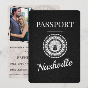 Reserve A Data O Passaporte Nashville Negro Salva A Data