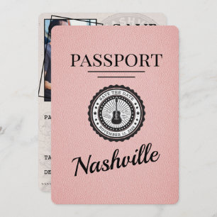 Reserve A Data O Passaporte Nashville Rosa Salva A Data