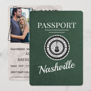 Reserve A Data O Passaporte Nashville Verde Salva A Data