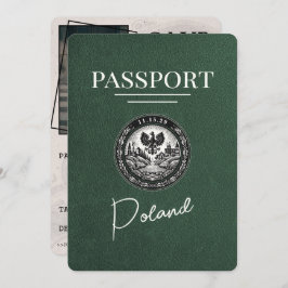 Reserve A Data O Passaporte Polônia Verde Salva A Data