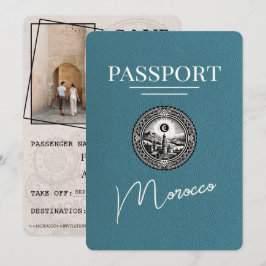 Reserve A Data O Passaporte Teal Marrocos Salva A Data