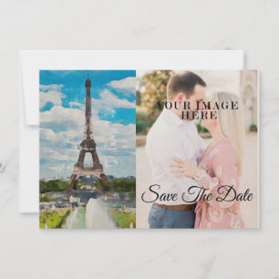 Reserve A Data O Pic De Cheio De Aquarela Da Torre Eiffel Salva A
