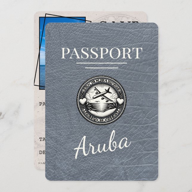 Reserve A Data O Silver Aruba Passport Salva A Data (Frente/Verso)