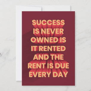 Reserve A Data O Sucesso Nunca É Proprietário, É?