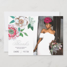 Reserve A Data Obrigados Florais, verdes, cor-de-rosa, da Cinza b