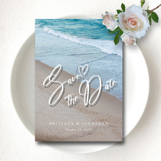 Reserve A Data Ocean Love: Elegant Beach Weding The Date