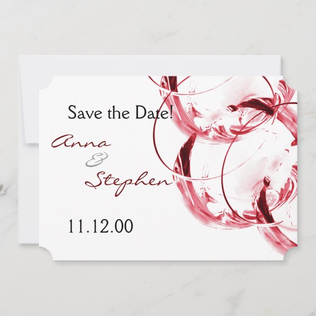 Reserve A Data Óculos de vinho tinto (Frente)