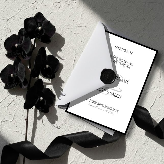 Reserve A Data Old Money Flat Save The Date Card (Criador carregado)