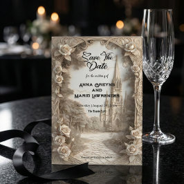 Reserve A Data Old World Cathedral Sketch Vintage Romantic