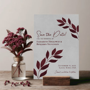 Reserve A Data Ondas Wistful Elegant Burgundy no Casamento de Cin