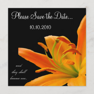 Reserve A Data Orange Lily Save-the-date