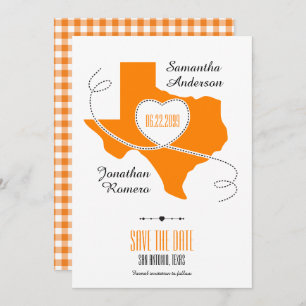 Reserve A Data Orange Texas Curling Ribbon Salvar a Data