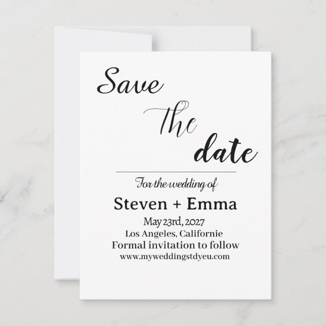 Reserve A Data Orçamento elegante Boho Casamento Save the Date (Frente)