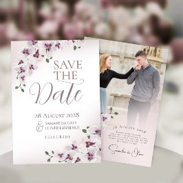 Reserve A Data Orchid Minimalist Wedding Save the Date