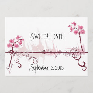 Reserve A Data Orchids Wedding Save the Date Card
