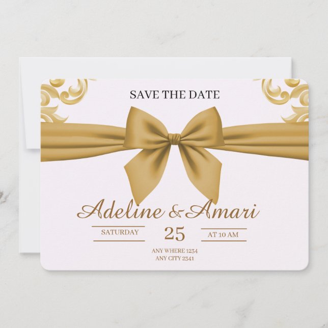 Reserve A Data Organic Modern Save the Date Card (Frente)