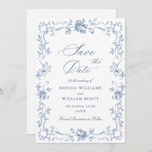Reserve A Data Ornamentado Renascentista Casamento Azul Dusty