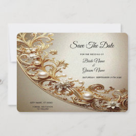 Reserve A Data Ornate Gold Flourish Save The Date
