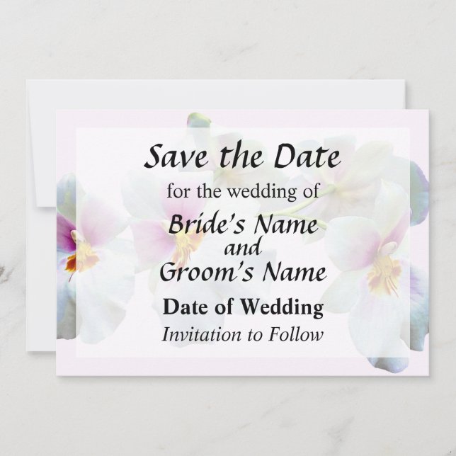 Reserve A Data Orquídea Miltoniopsis Florentine Save the Date (Frente)