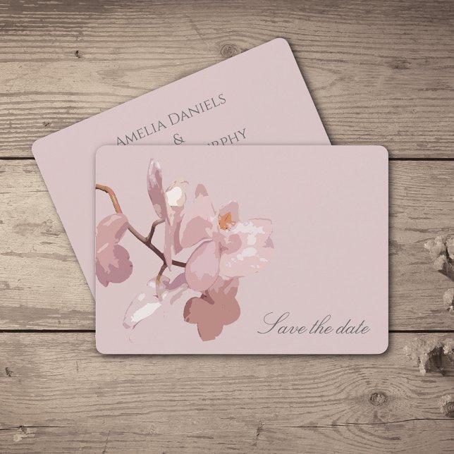 Reserve A Data Orquídea Rosa Elegante Save the date (Criador carregado)